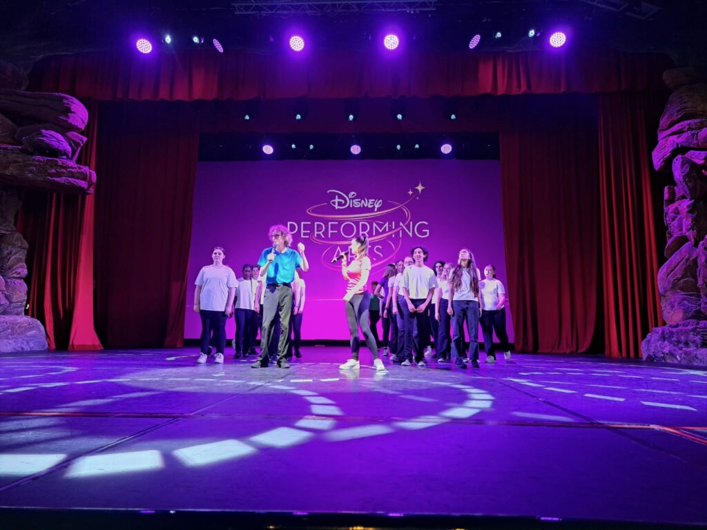Performing Arts students on stage at Disney