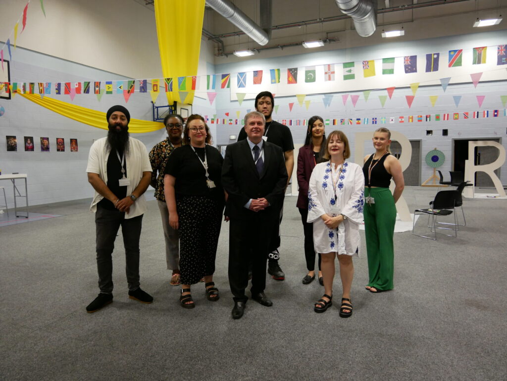Student conference with Graham Pennington, staff members from the college and student representatives