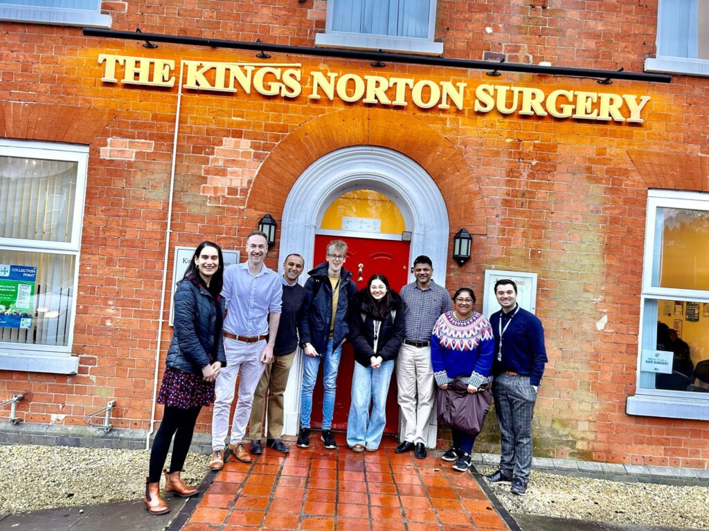 Graphics students with staff at Kings Norton Surgery