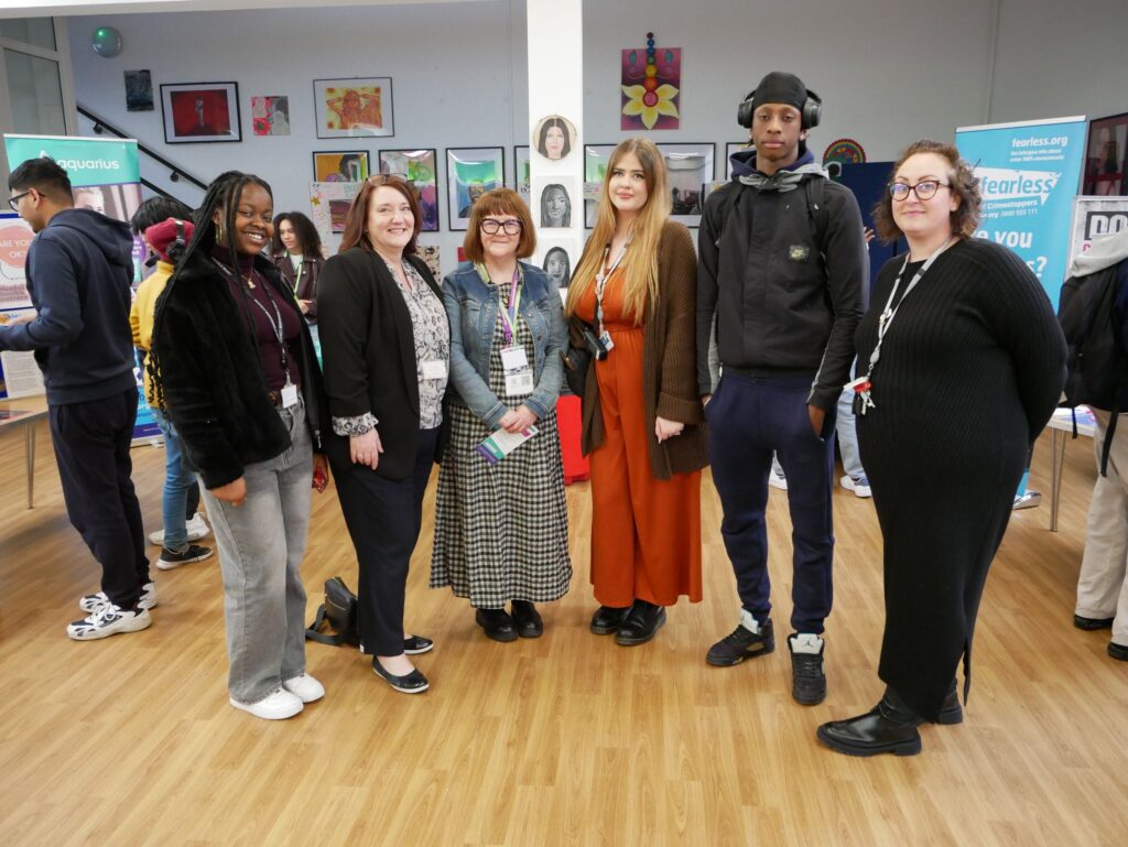 Staff and students at Cadbury College