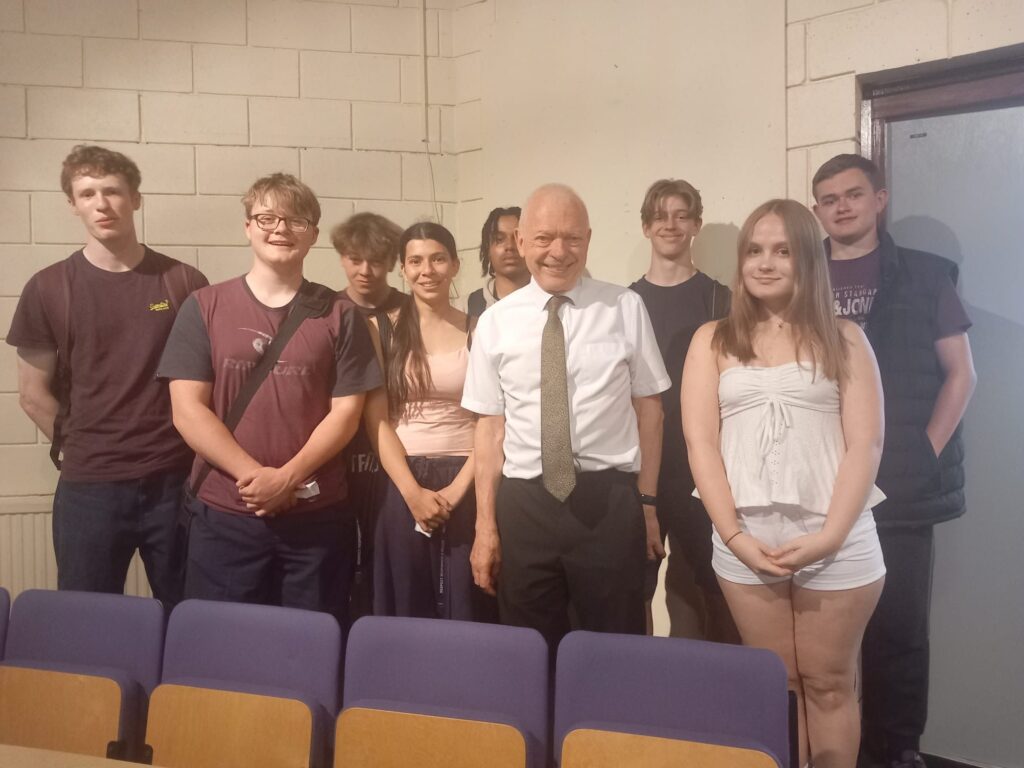 Lord Hunt with politics students
