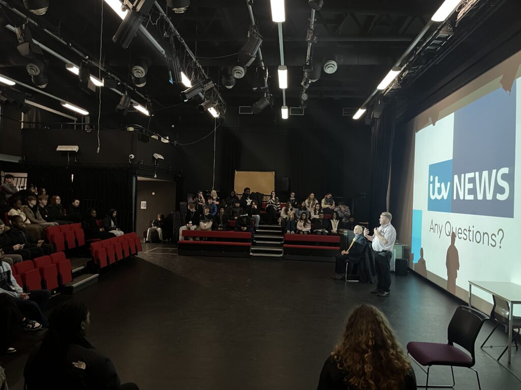 ITV News careers talk in theatre