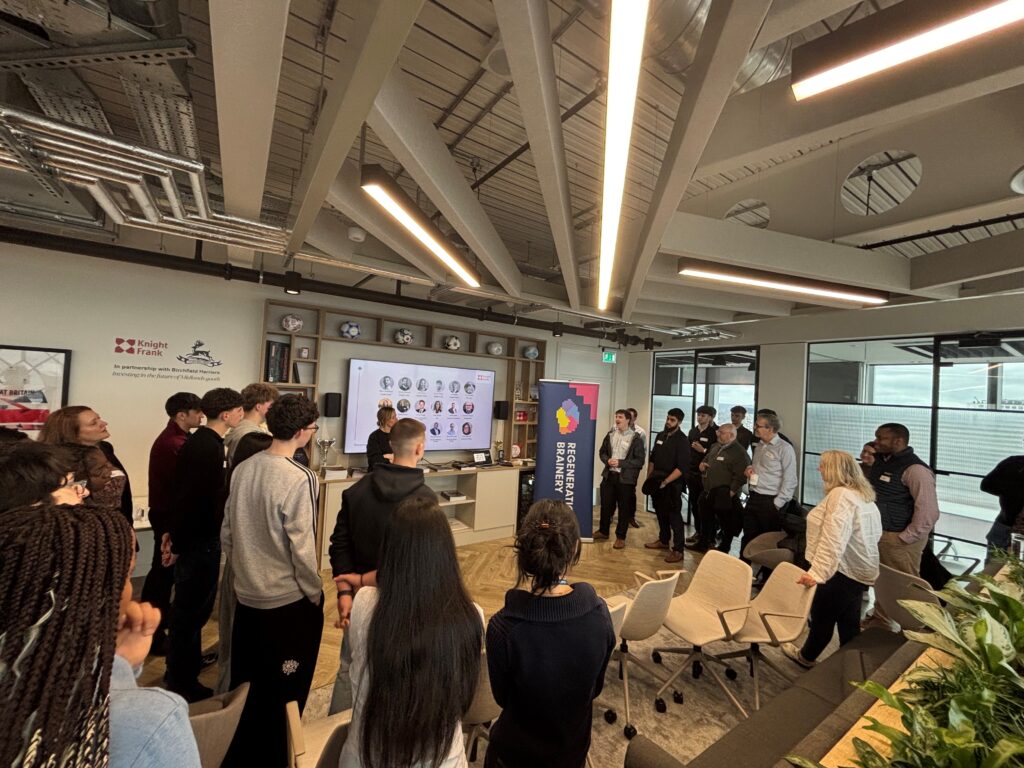 Students attending the Regeneration Brainery Networking Coffee Morning