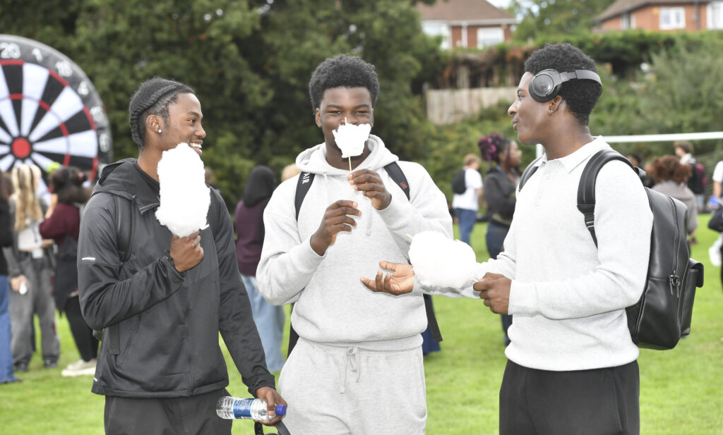 3 Cadbury College students at Freshers Fair 2026